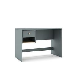 Escritorio, 110 x 55 x 75 cm, de madera de pino en verde y natural  | Colección Esteban