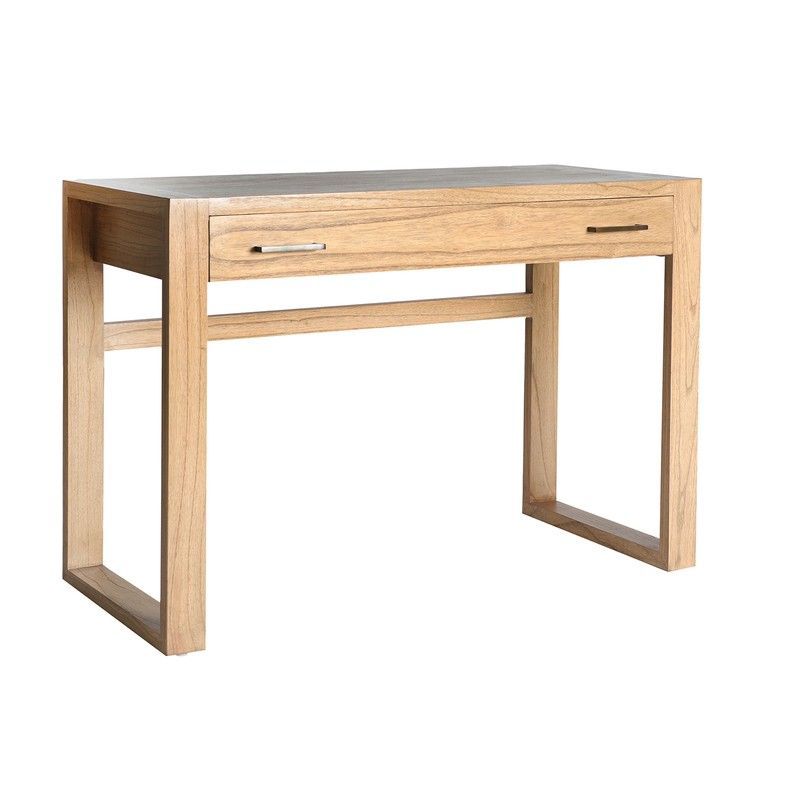 Escritorio de madera de mindi en natural, 110 x 50 x 76 cm | Nyry