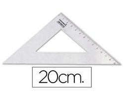 Escuadra Liderpapel 20 cm Plastico Cristal