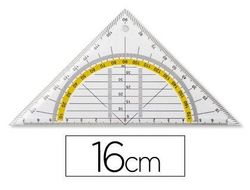 Escuadra Liderpapel Geometria 16 cm Plastico Cristal