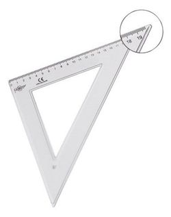 Escuadra plástico 212/30 cm.