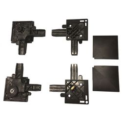 Escuadras (4) mosquit. corredera curva: rodto. Regulable