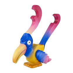 Escultura con forma de pelícano de porcelana en multicolor, 24,9 x 6 x 20,9 cm | Exuberant Friends