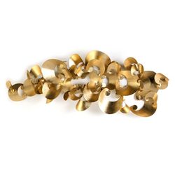 Escultura de metal dorado, 160x20x60 cm