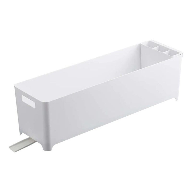 Escurreplatos estrecho de ABS en blanco, 55,5 x 16,5 x 16 cm | Tower