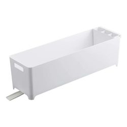 Escurreplatos estrecho de ABS en blanco, 55,5 x 16,5 x 16 cm | Tower
