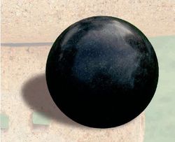 Esfera decorativa jardín granito negro