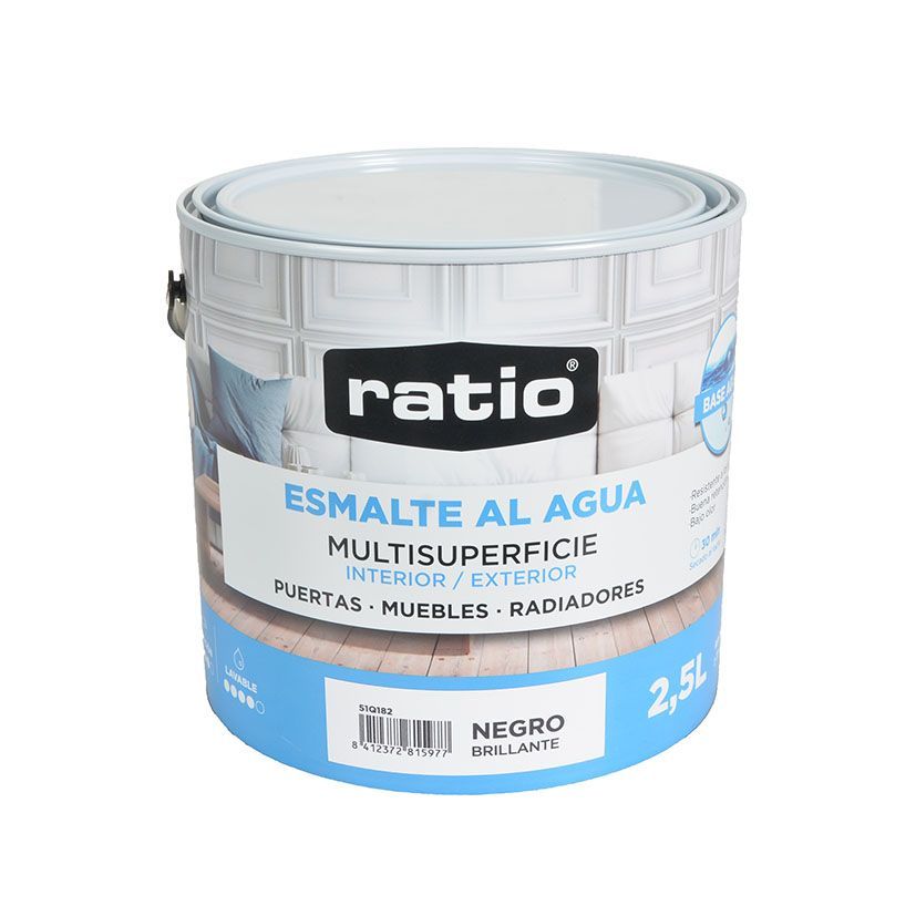 Esmalte Acril.Bte Mult. Ng.Ratio 2.5L
