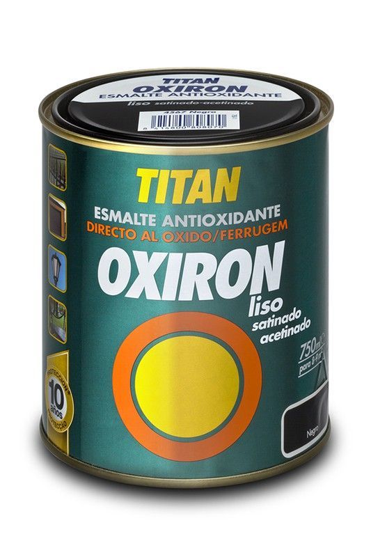 Esmalte Liso Sat.E/Forja Negro 750 ML