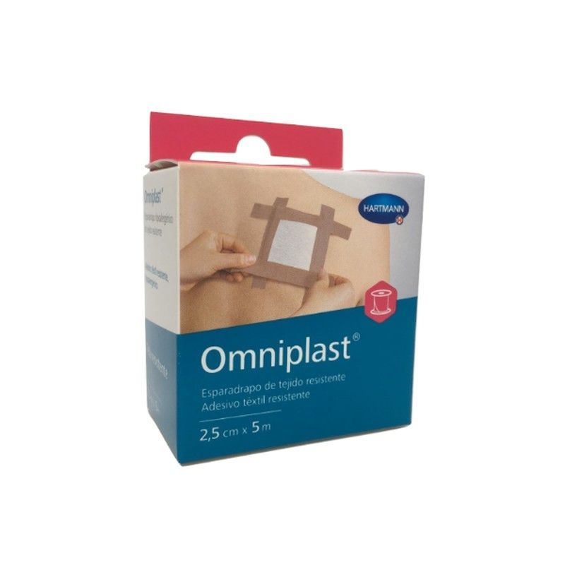 Esparadrapo Hipoalergico Omniplast Tejido Resistente 5m x 2,5cm
