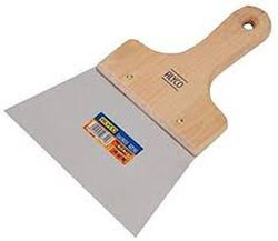 Espátula De emplastecer Inoxidable Con Mango De Madera ALYCO de 120, 140, 160 y 200 Milimetros, Referencia 196305, 196310, 196315 y 196320