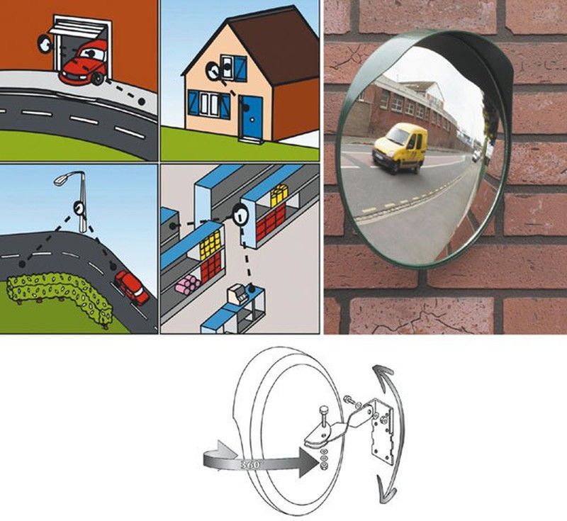 Espejo convexo interior exterior 80 cms de dicoal