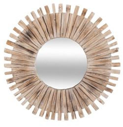 Espejo de madera flotante Manon Diám. 87 cm