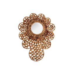 Espejo de paja trenzada en marrón, 45 x 1 x 58 cm | Blair