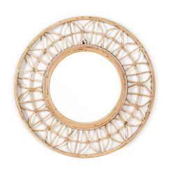 Espejo de ratán natural, Ø70 x 2 cm