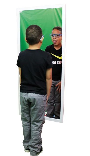 Espejo de seguridad: Madera blanco 120 x 50 cm