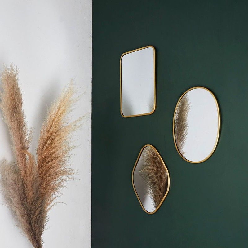 Espejo Deco Contorno Dore Rombo