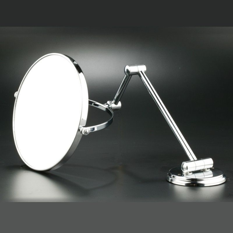Espejo redondo doble brazo inox
