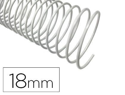 Espiral metalico q-connect blanco 64 5:1 18mm 1,2mm caja de 100 unidades