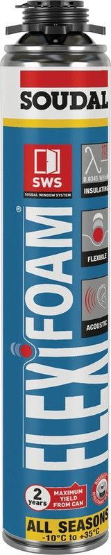 Espuma poliuretano elástica azul baja expansión. Flexifoam 750ml.