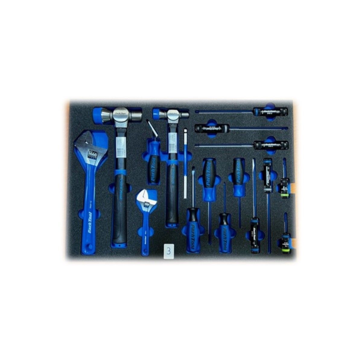 Espuma PTZ con superficie mecanizada "Destornilladores y mazos"