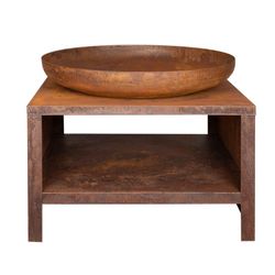 ESS. CUENCO DE FUEGO 80CM + LEÑERO NEGRO