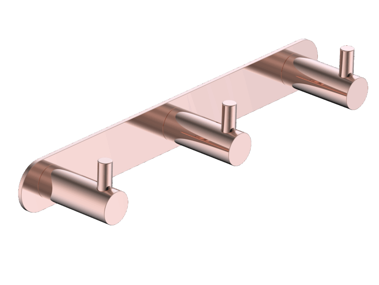 Essential Percha Triple Oro Rosa Cepillado Medimex