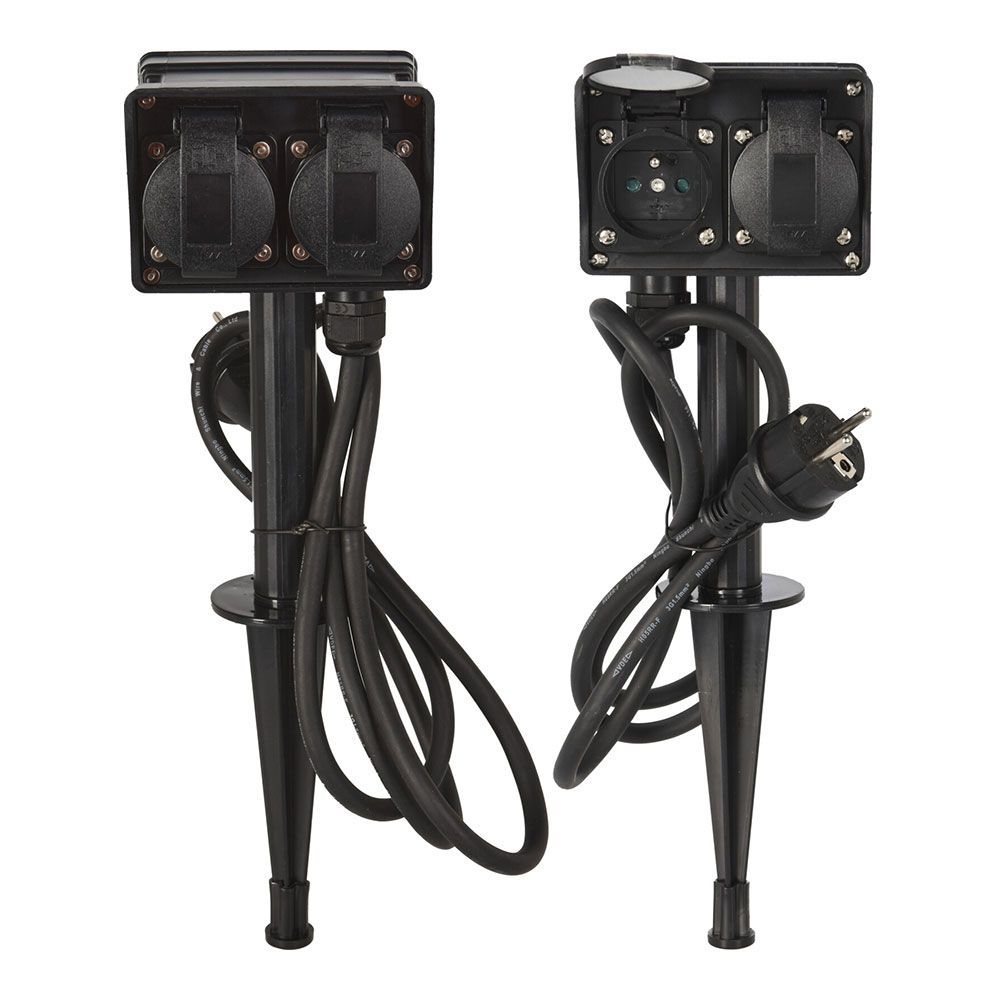 Estaca De Jardín Con 4 Enchufes 2+2, Ip44. Fx Control.