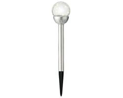 Estaca Luz Solar de Acero Inoxidable Fija dia 8.00-H30.00CM-10L Transparent/Warm white