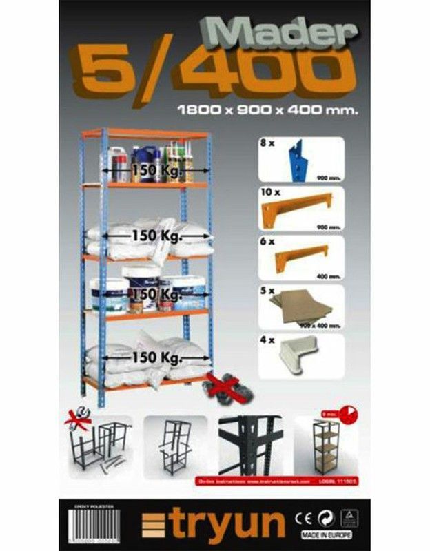 Estanteria metálica azul/naranja PT0972 Profer Top