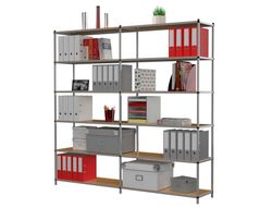 Estantería metálica de 6 estantes 200x100x35 cm