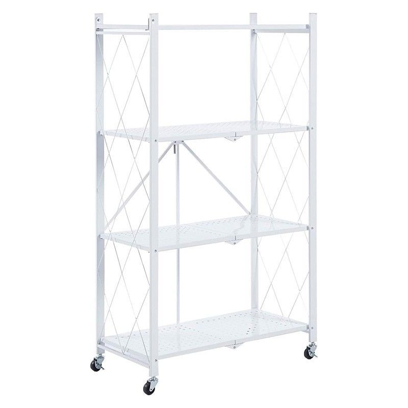 Estantería plegable de acero blanca, 71,5 x 36 x 122,5 cm | Kim