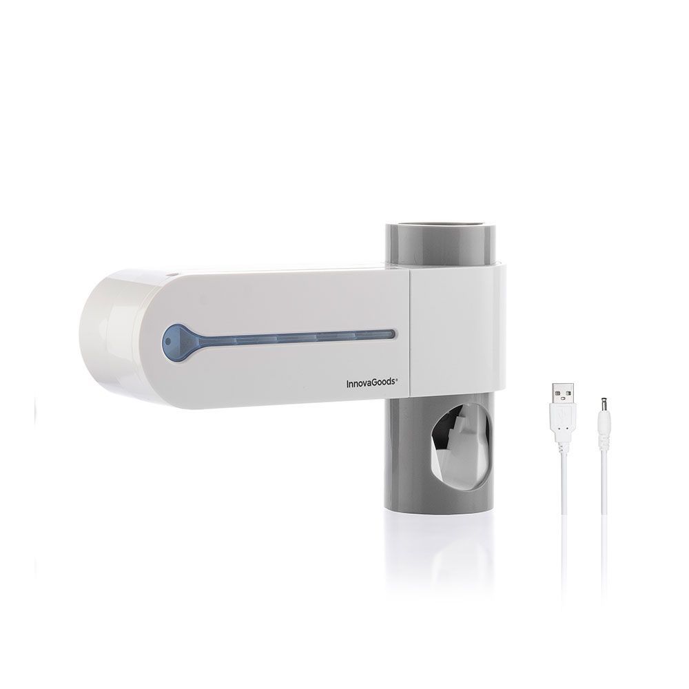 Esterilizador Uv De Cepillos Dentales Con Soporte Y Dispensador  De Dentífrico