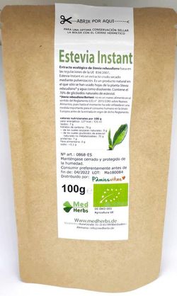 Estevia Instant Ecológico 100gr Pamies Vitae