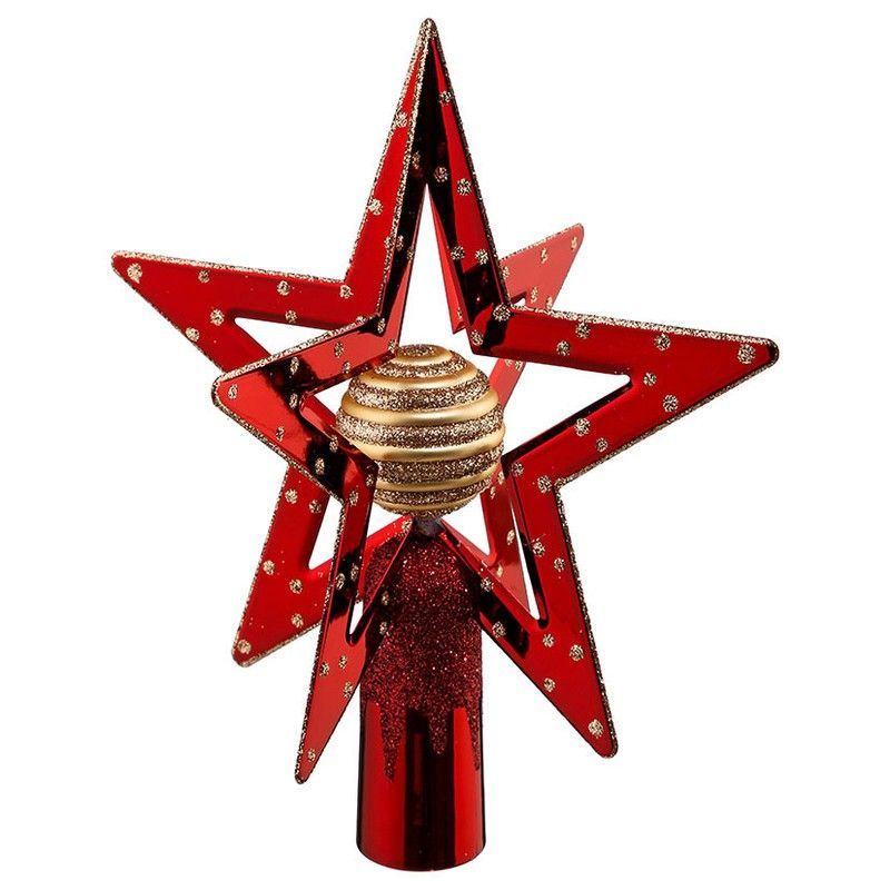 Estrella Arbol Navidad Roja