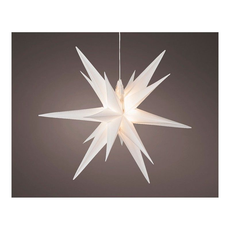 Estrella Blanca Iluminada Ø40x40cm 6 Leds