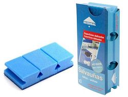 Estropajo Salvauñas Azul Bicapa Pack de 3 Unidades