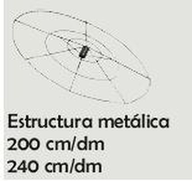 Estructura metalica parasol 220 y 240