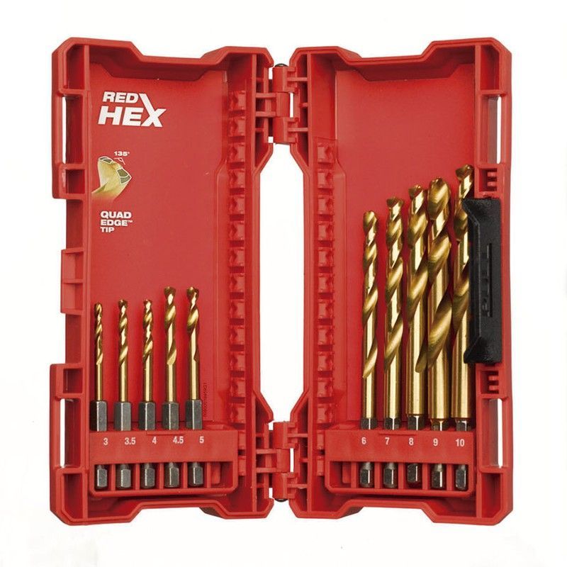 Estuche 10 Brocas Hss-G Tin