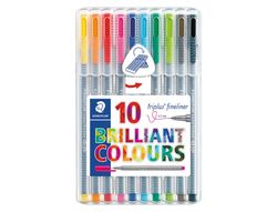 Estuche 10 rotuladores punta de fibra triplus 334SB10