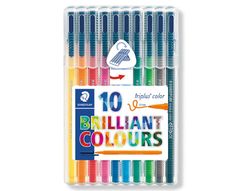 Estuche 10 rotuladores triplus color 323 colores surtidos Staedtler
