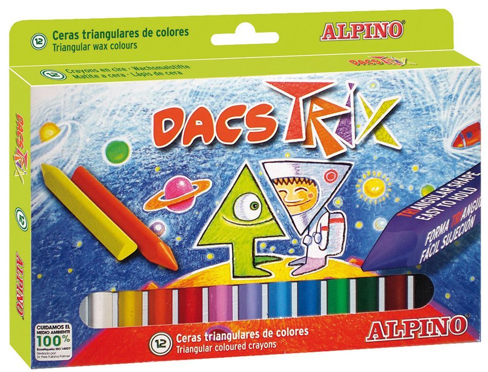 Estuche 12 ceras dacs trix colores variados Dacs