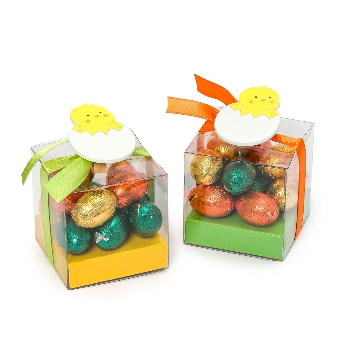 Estuche 12 huevos con pinza pollito madera de Pascua min.2*