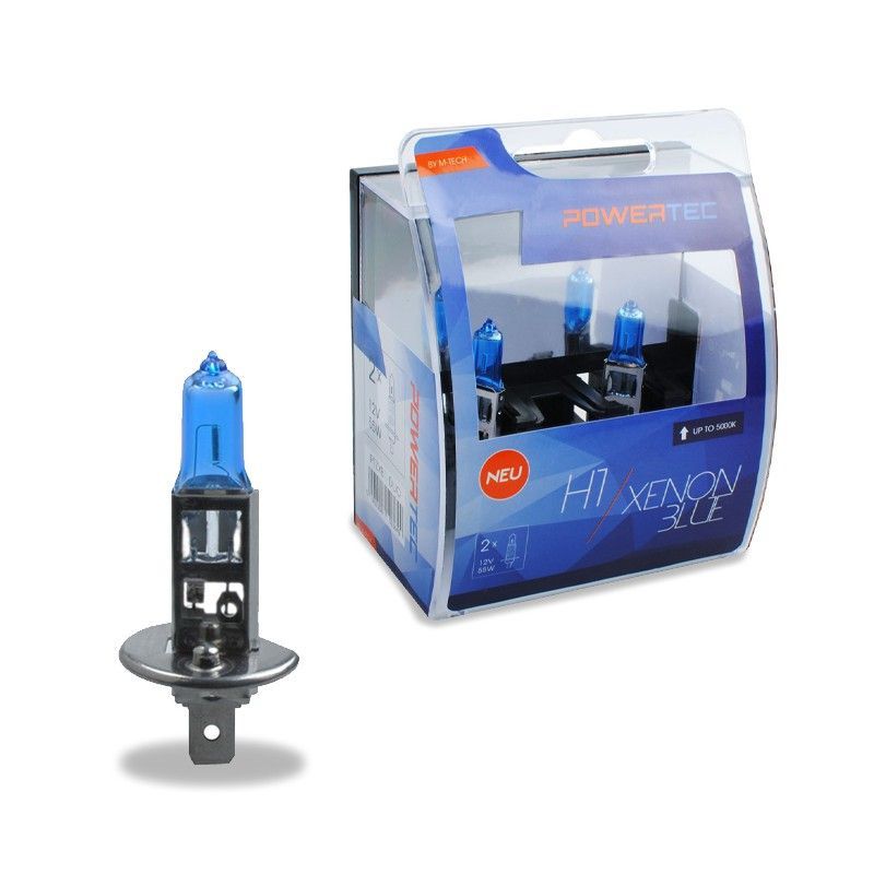 Estuche 2 lámparas Powertec Xenon Blue H1 12V55W