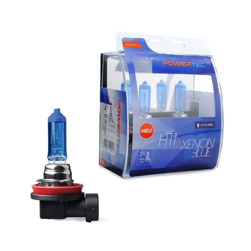 Estuche 2 lámparas Powertec Xenon Blue H11 12V 55W