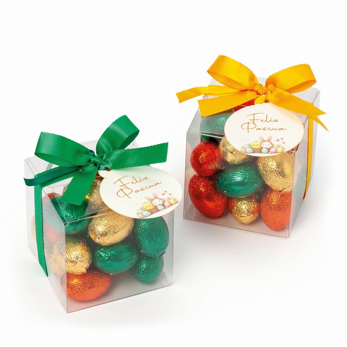 Estuche 20huevos praliné con tarjeta Feliz Pascua min.2*
