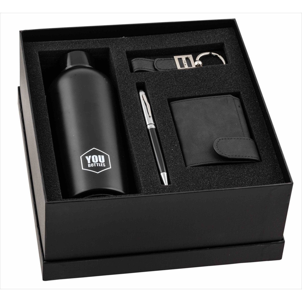 Estuche 2276-5003 Llavero-Bolígrafo-Billetera-Botella Negra