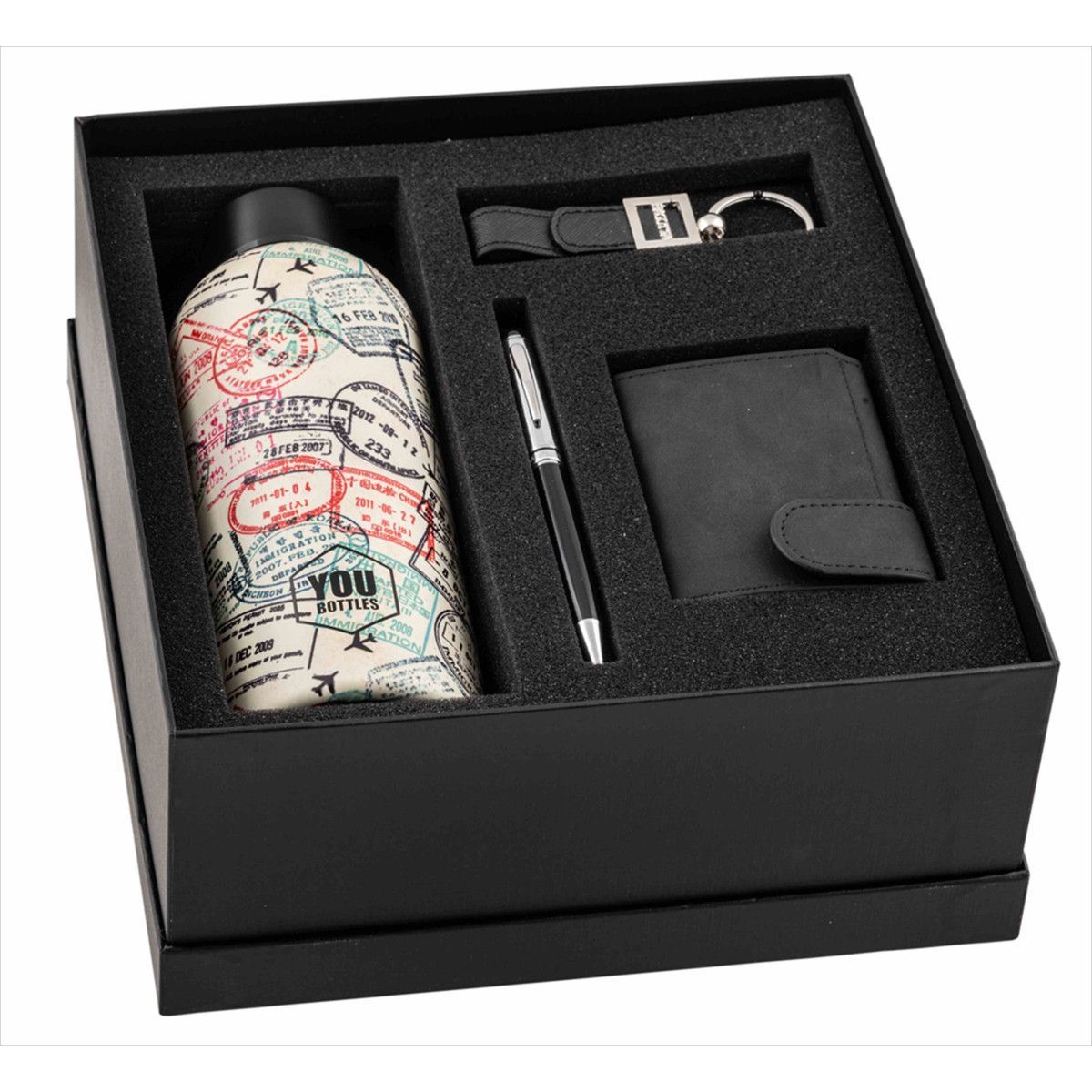 Estuche 2276-5029 Llavero-Bolígrafo-Billetera-Botella Estampada