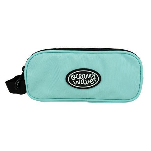 Estuche 3 Cremalleras Verde Pastel