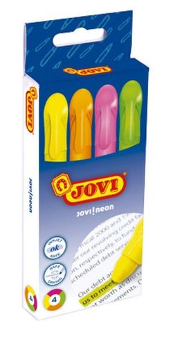 Estuche 4 marcadores JOVI NEON GEL en stick colores surtidos